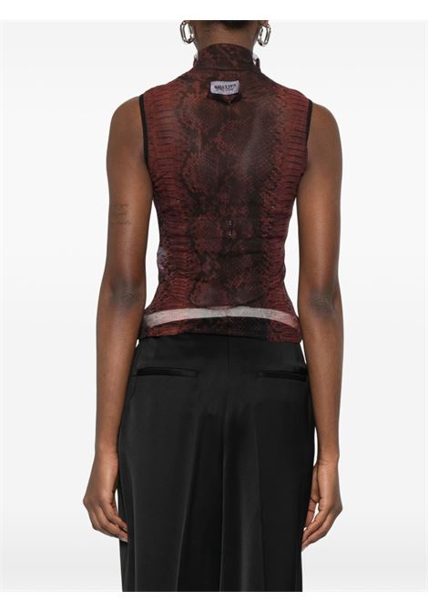 python tank top woman black and brown JEAN PAUL GAULTIER | 26/01-W-TO410-M012P6000
